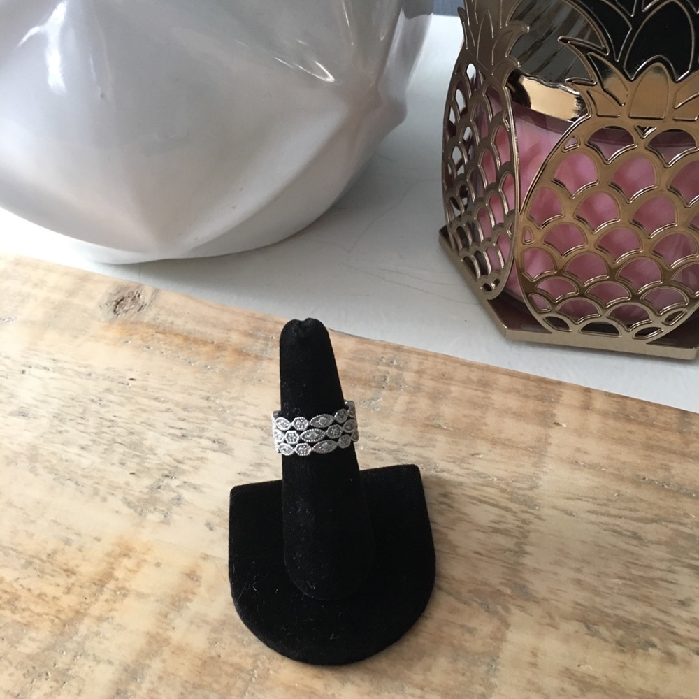 Stella & Dot Silver Stackable Rings (set of 3)
